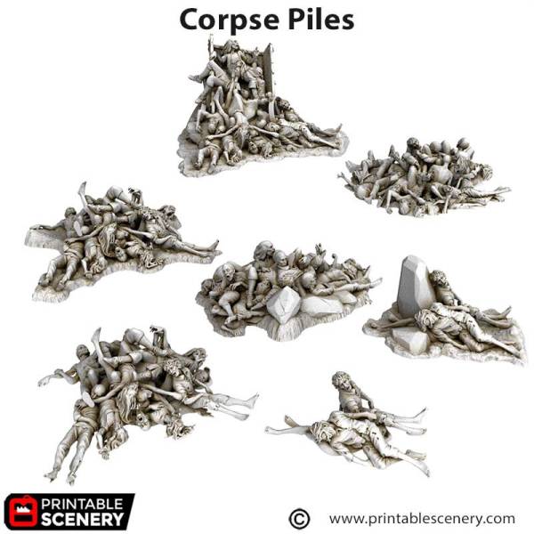 Corpse Piles - Cities of Ramshackle and Ruin - Printable Scenery
