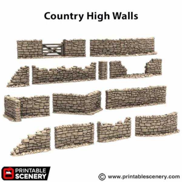 Country High Walls - King and Country - Printable Scenery