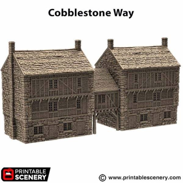 Cobblestone Way - King and Country - Printable Scenery