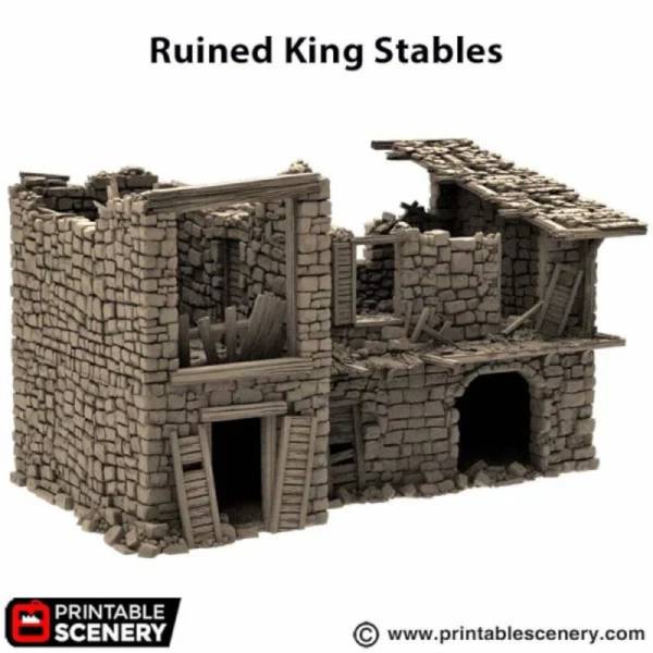 Ruined King Stables - King and Country - Printable Scenery