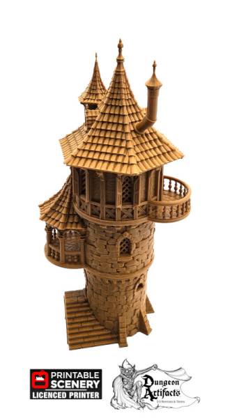 Wizard Tower - The Lost Islands - Printable Scenery