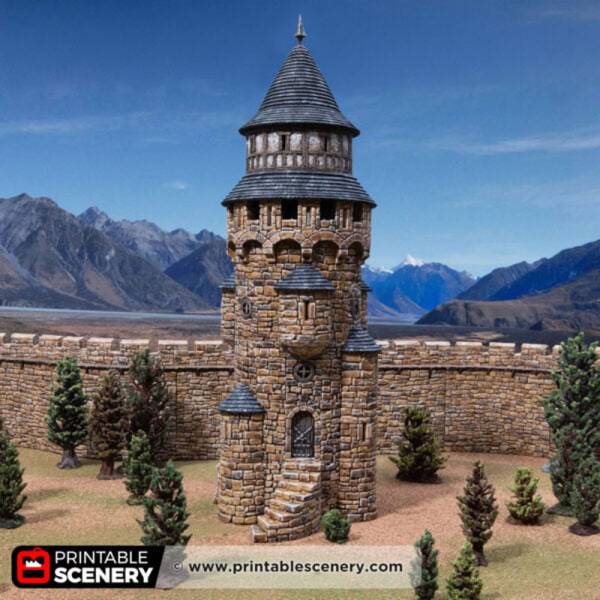 Earls Round Tower - Kingdoms of Throne and Ash - Printable Scenery