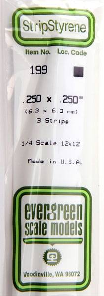 .250 in x .250 in 14in dimensional strips