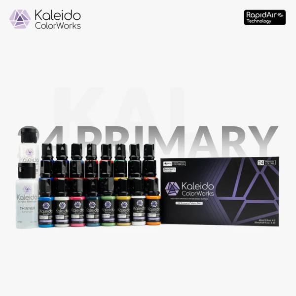 Gaahleri Kaleido ColorWorks: 24 Color Primary Paint Set