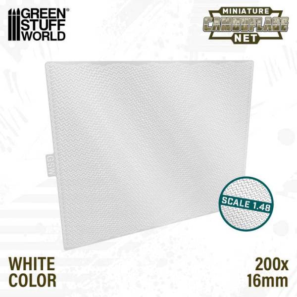 Green Stuff World Miniature Camouflage Nets White 1:48