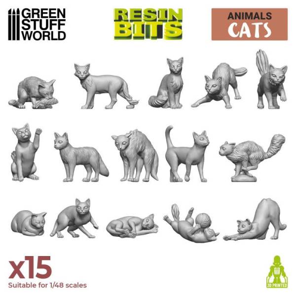 Green Stuff World 3D Printed Set - Cats