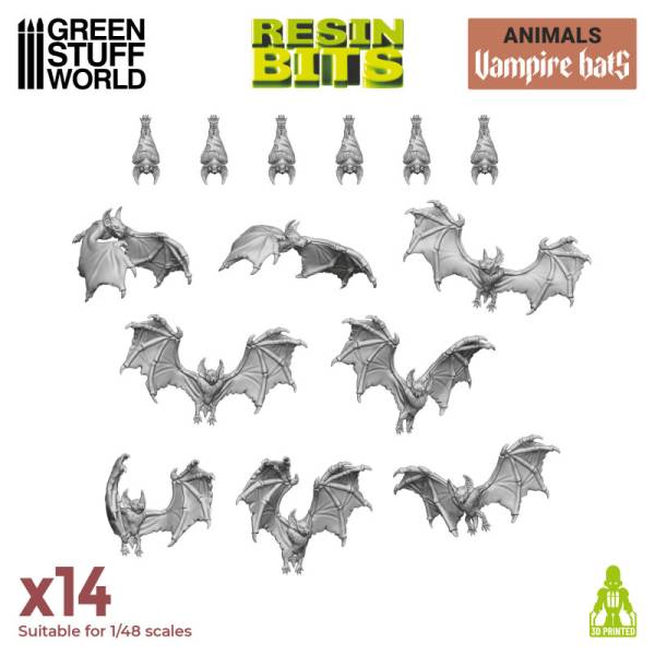 Green Stuff World 3D Printed Set - Vampire Bats
