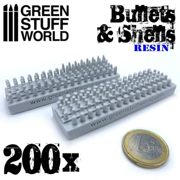 Green Stuff World 3D Printed Set- Bullets and Shells x 200