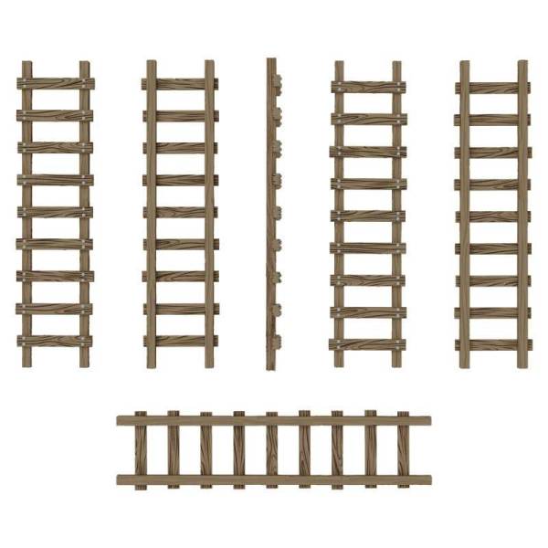 Green Stuff World 3D Printed Set - Small Wooden Ladders 1:48 - 1:35