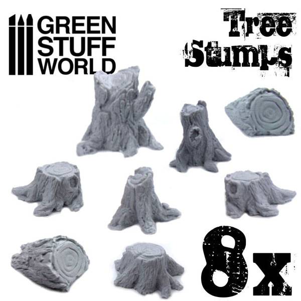 Green Stuff World 3D Printed Set - Tree Stumps