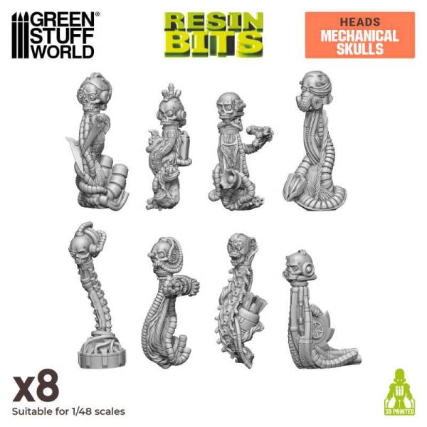 Green Stuff World 3D Printed Set - Servo Skulls 1:48
