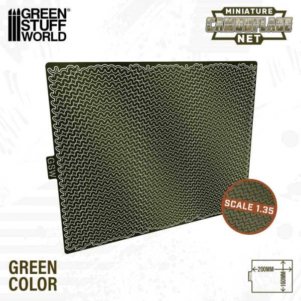 Green Stuff World Miniature Camouflage Nets Green 1:35