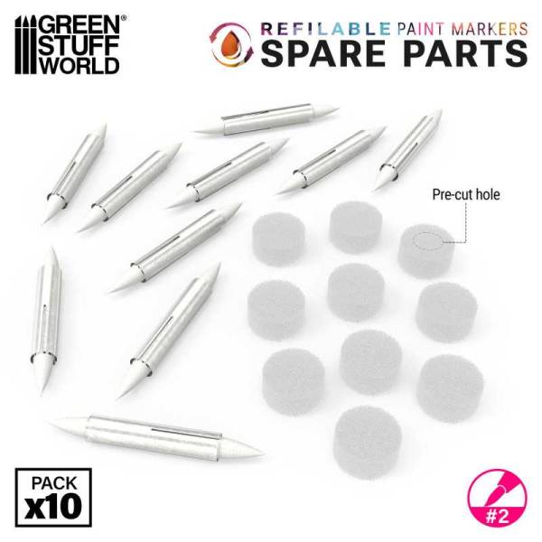 Green Stuff World Refills for Refillable Marker - Size 2