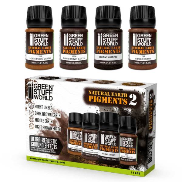 Green Stuff World Natural Earth Pigments Set 30ml - No. 2