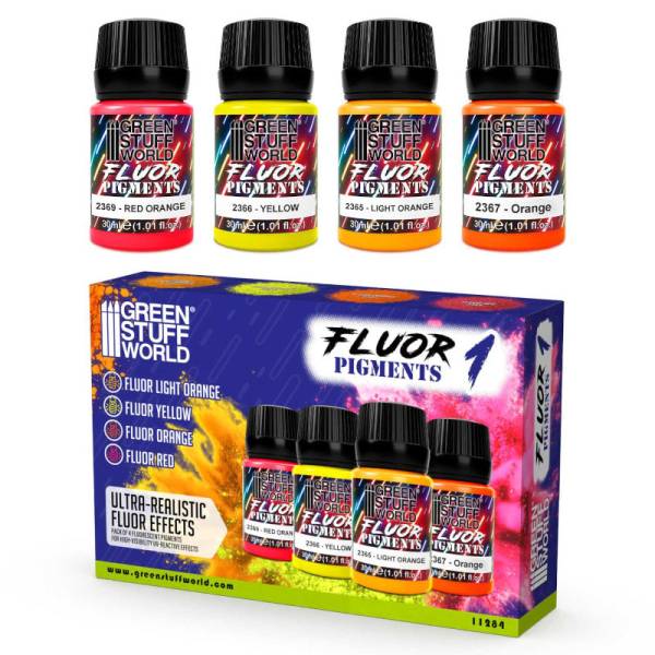 Green Stuff World Fluor Pigments Set 30ml - No. 1