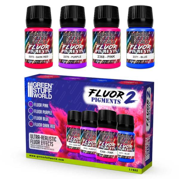 Green Stuff World Fluor Pigments Set 30ml - No. 2