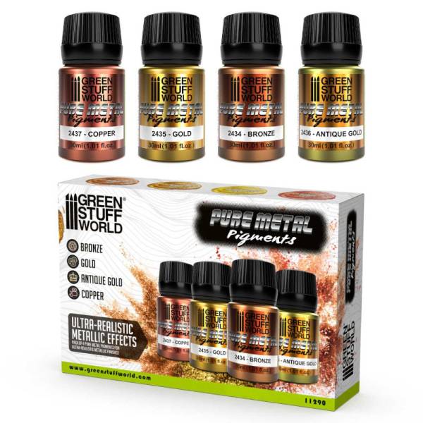 Green Stuff World Metallic Pigments Set 30ml