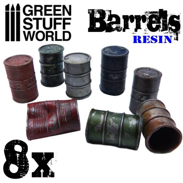 Green Stuff World 3D Printed Set - Barrels X8 