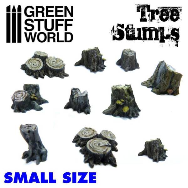 Green Stuff World 3D Printed Set - Small Tree Stumps