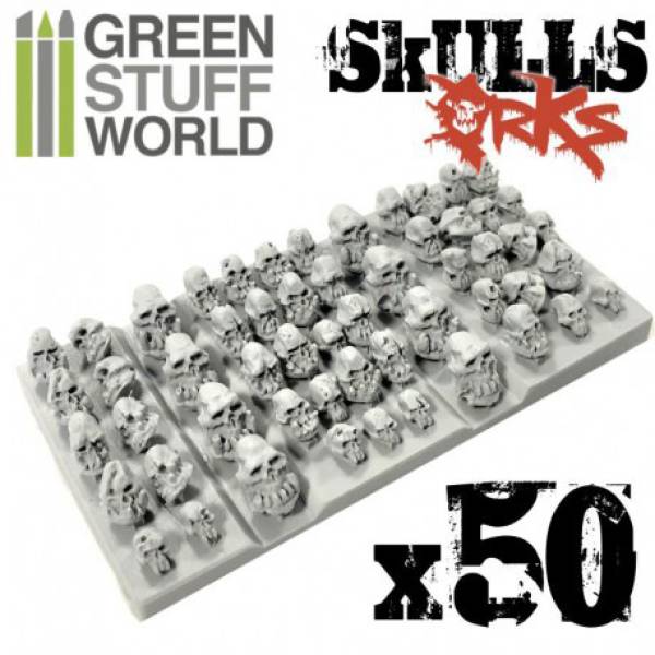 Green Stuff World 3D Printed Set - Ork Skulls