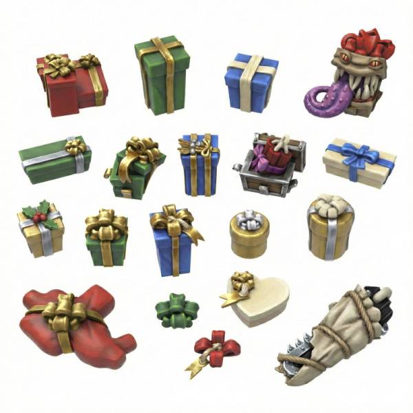 Green Stuff World 3D Printed Set - Gift Boxes 1:48-1:35