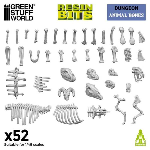 Green Stuff World 3D Printed Set - Animal Bones