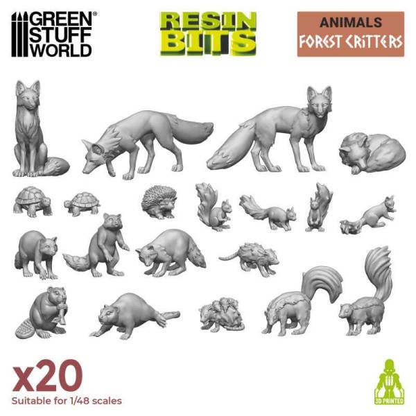 Green Stuff World 3D Printed Set - Forest Animals