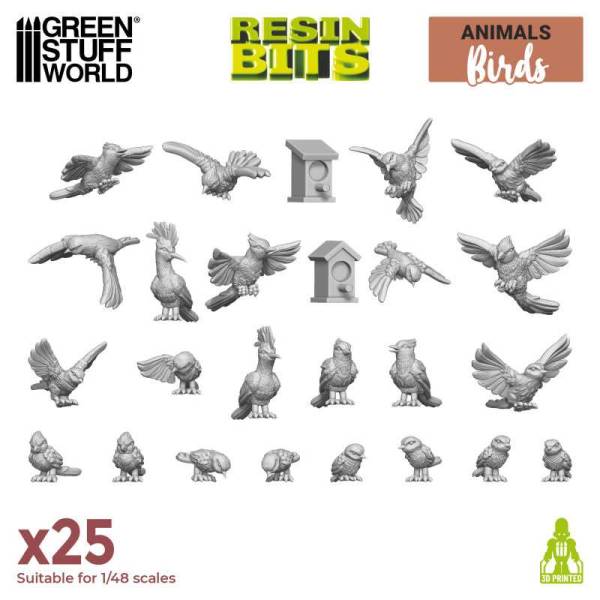 Green Stuff World 3D Printed Set - Wild Birds