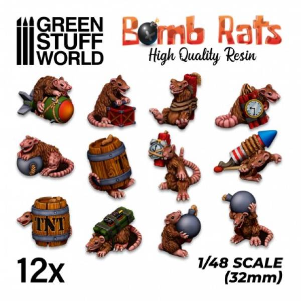 Green Stuff World 3D Printed Set - Bomb Rats