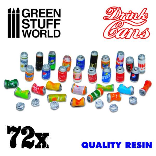 Green Stuff World 3D Printed Set - Drink Cans