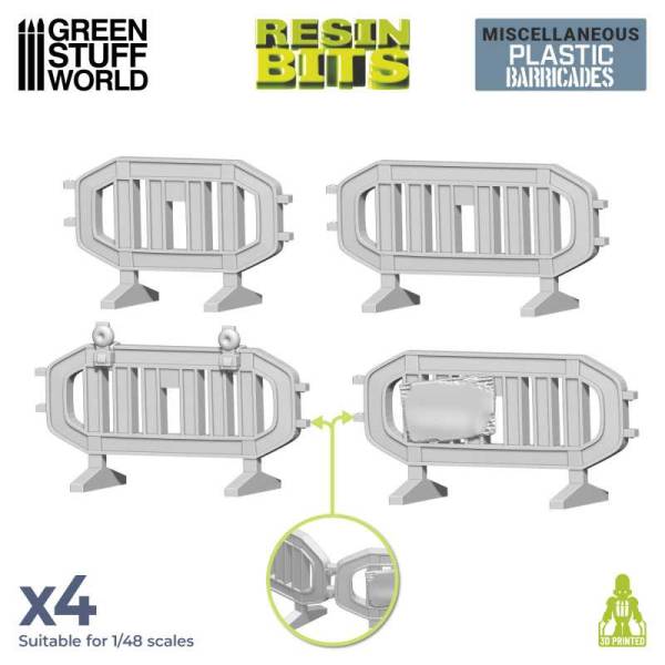 Green Stuff World 3D Printed Set - Plastic Barricades