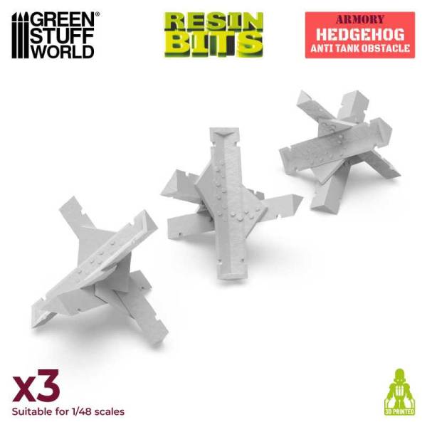 Green Stuff World 3D Printed Set - Czech Hedgehog Anti Tank Obstacle