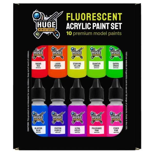 Huge Miniatures Fluorescent Paint Bundle Box