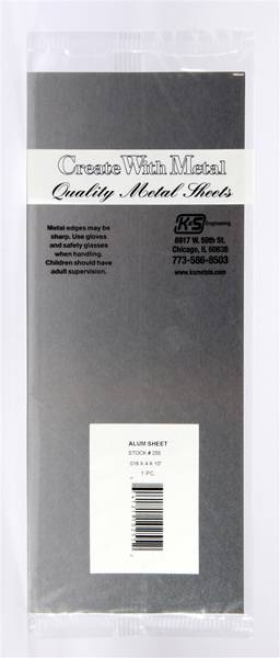 Aluminum Sheet Metal .016in - 4in x 10in Sheet