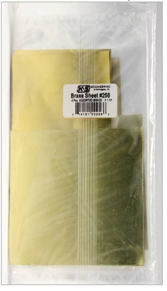 Assorted Shim Brass Sheets 4 pc.