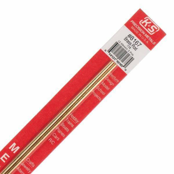Solid Brass Rod .114in x 12in - 2 pcs.