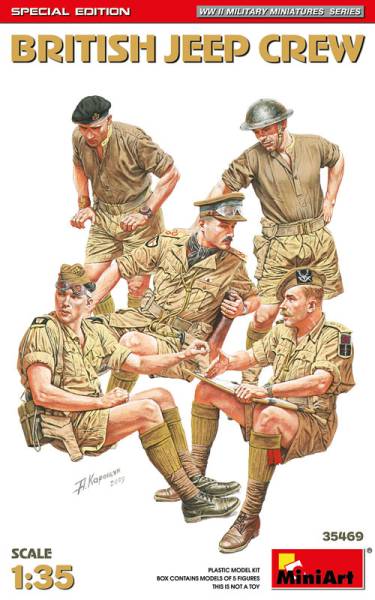 Miniart British Jeep Crew Figure Set