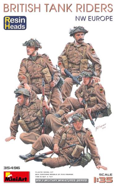 Miniart British Tank Riders NW Europe Resin Heads