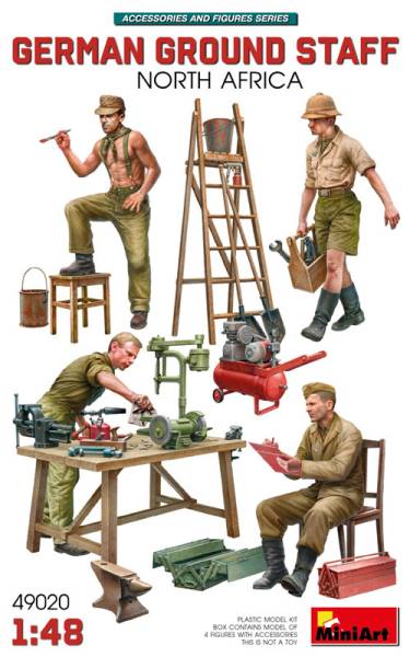 Miniart German Ground Staff North Africa Figure Set