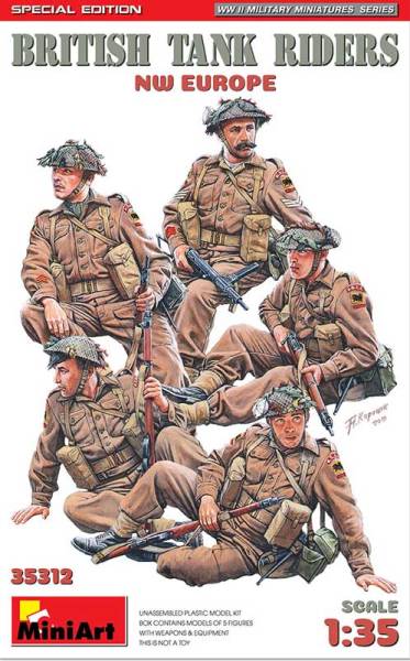 WWII British Tank Riders NW Europe