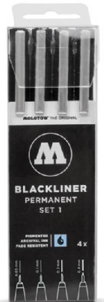 Blackliner Pen 4pc Set #1 (.05, .1, .2, .4) - ONLY 2 AVAILABLE AT THIS PRICE