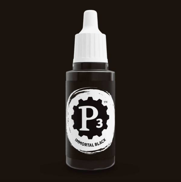 Privateer Press Paints (P3) Immortal Black 18ml (085)