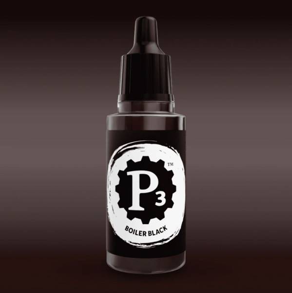 Privateer Press Paints (P3) Boiler Black Metallic 18ml (106/107)