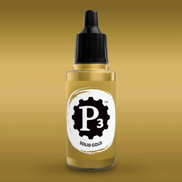 Privateer Press Paints (P3) Solid Gold Metallic 18ml (122/123)