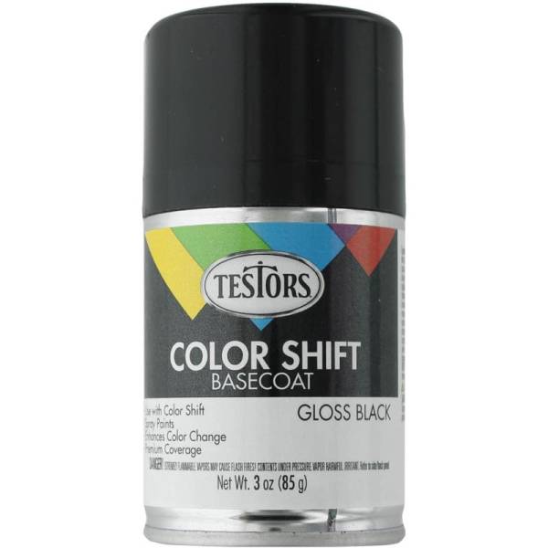 Testors Colorshift Gloss Black Basecoat Spray 3oz