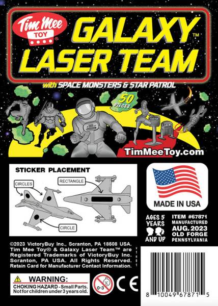 TimMee Galaxy Laser Team Space Figures - Black vs Silver 50pc Set