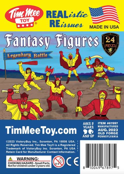 TimMee Legendary Battle Fantasy Figures - 3 inch Red vs Yellow 24pc Set