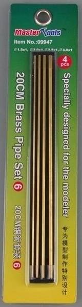 Brass Pipe Set #6: 1.5mm, 2mm, 2.5mm, 3mm (1ea)