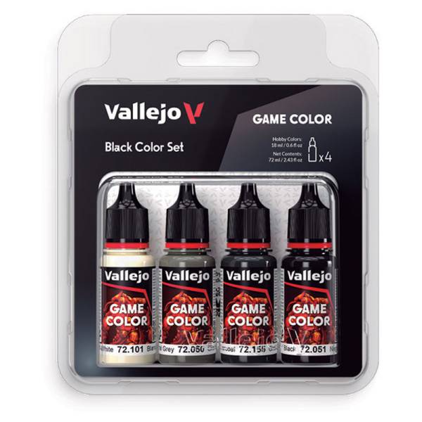 Vallejo Game Color Black Color Set