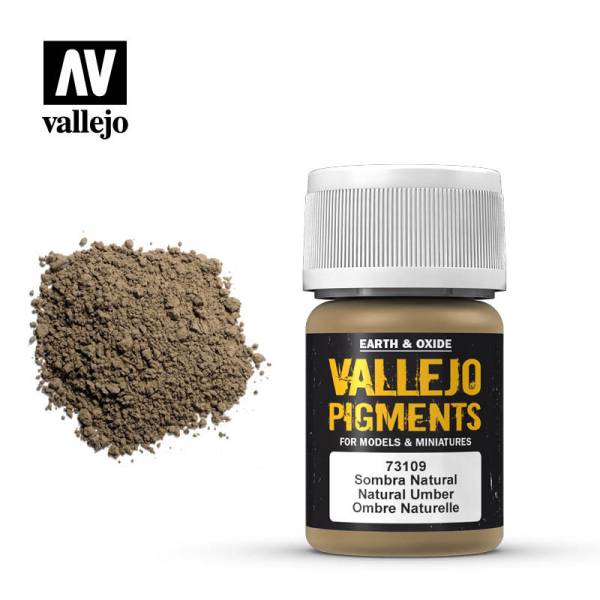 Vallejo Pigments - Natural Umber for Dry Mud and Brown Earth